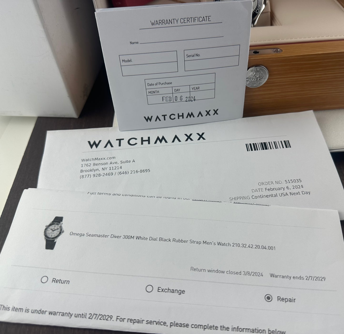 OMEGA Seamaster Diver 300M 210.32.42.20.04.001 Box & Papers Warranty