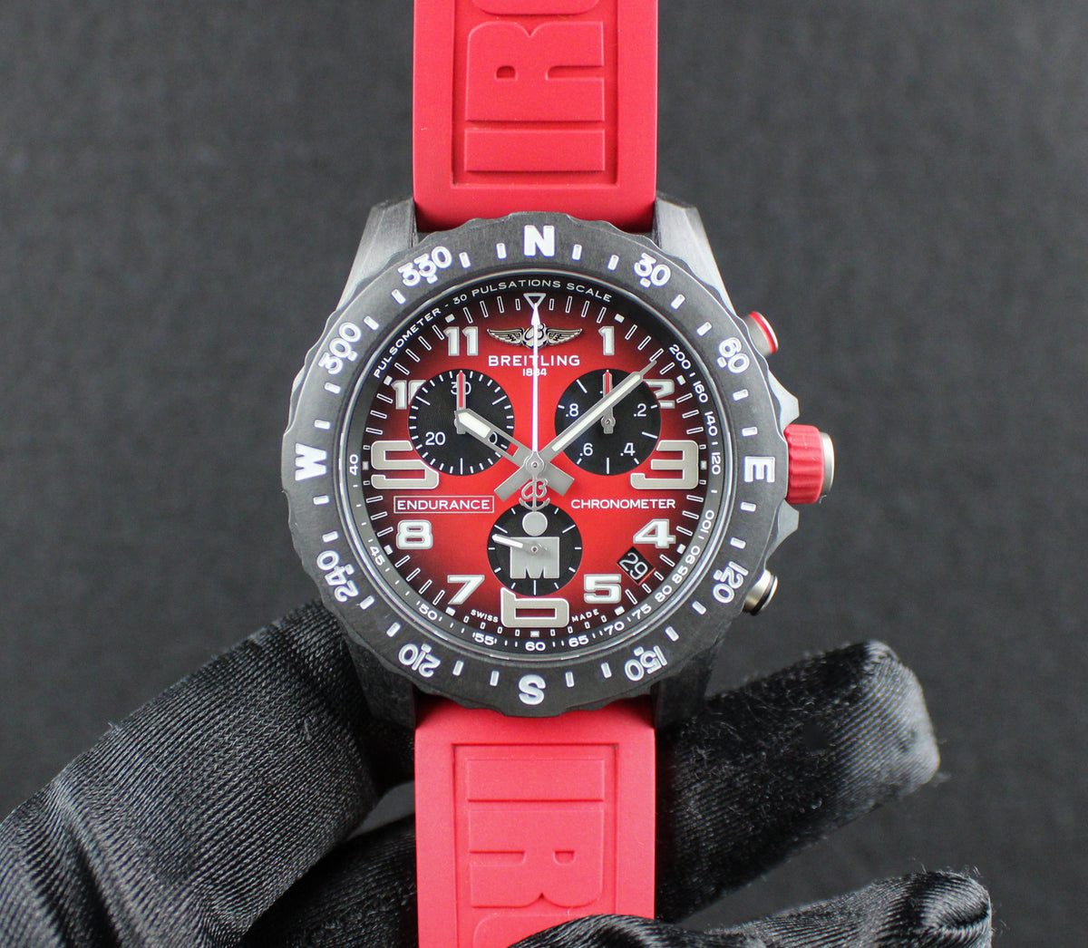 Breitling Endurance Pro Ironman 44mm X823109A1K1S1 Box & Papers Red Chronograph
