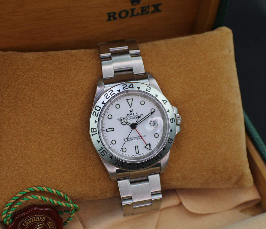 Rolex Explorer II Polar 16570 White Dial 40mm Stainless Steel Oyster Box
