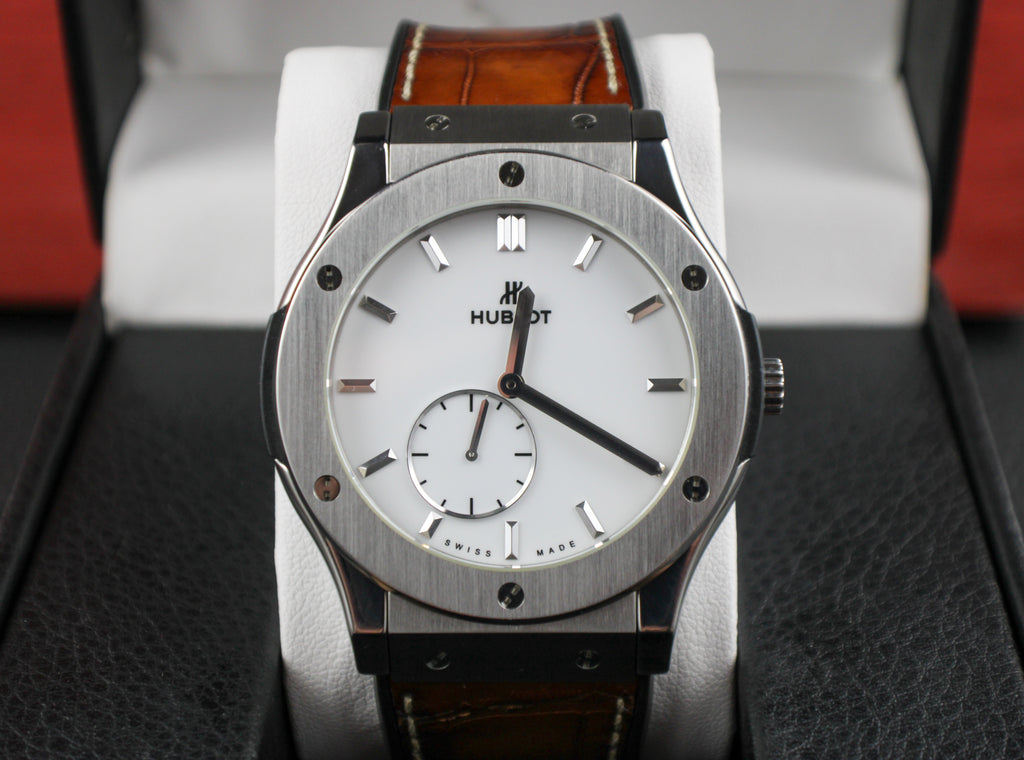 Hublot Classic Fusion Ultra Thin Titanium 515.NX.2210.LR 45mm White Dial