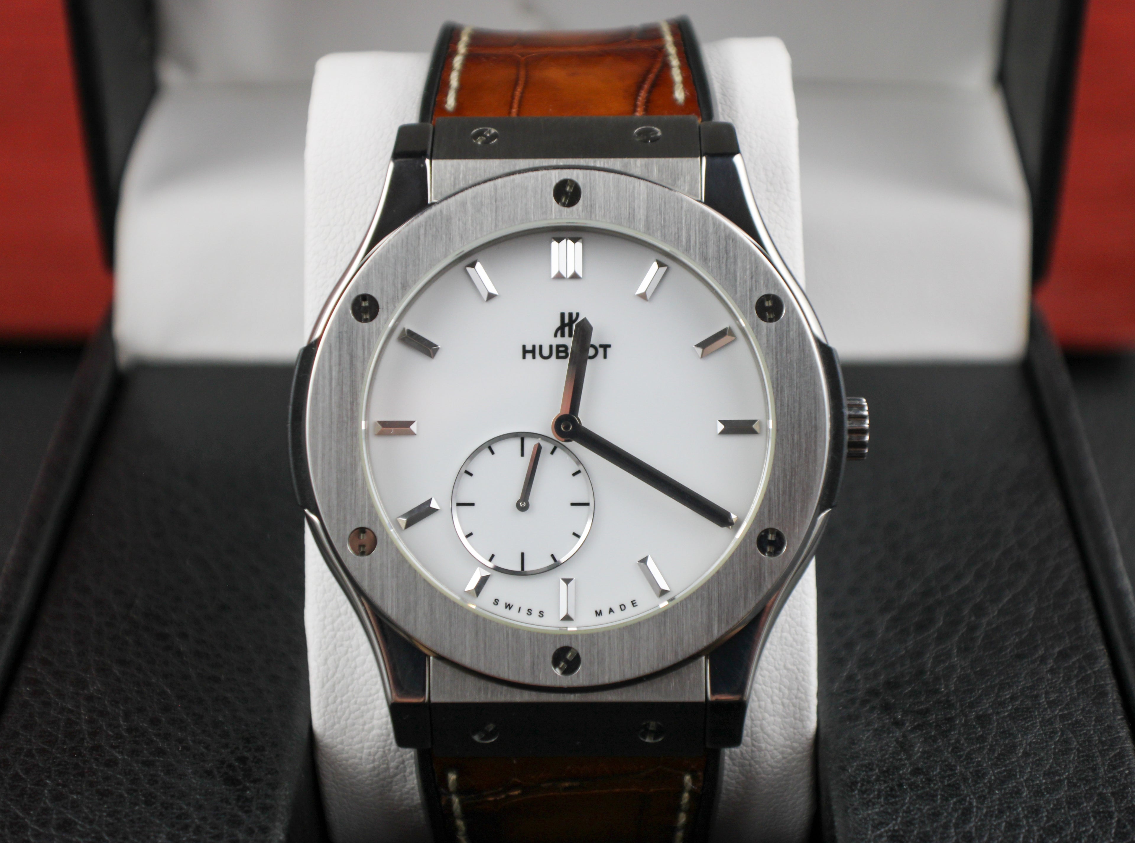 Hublot Classic Fusion Ultra Thin Titanium 515.NX.2210.LR 45mm White Dial