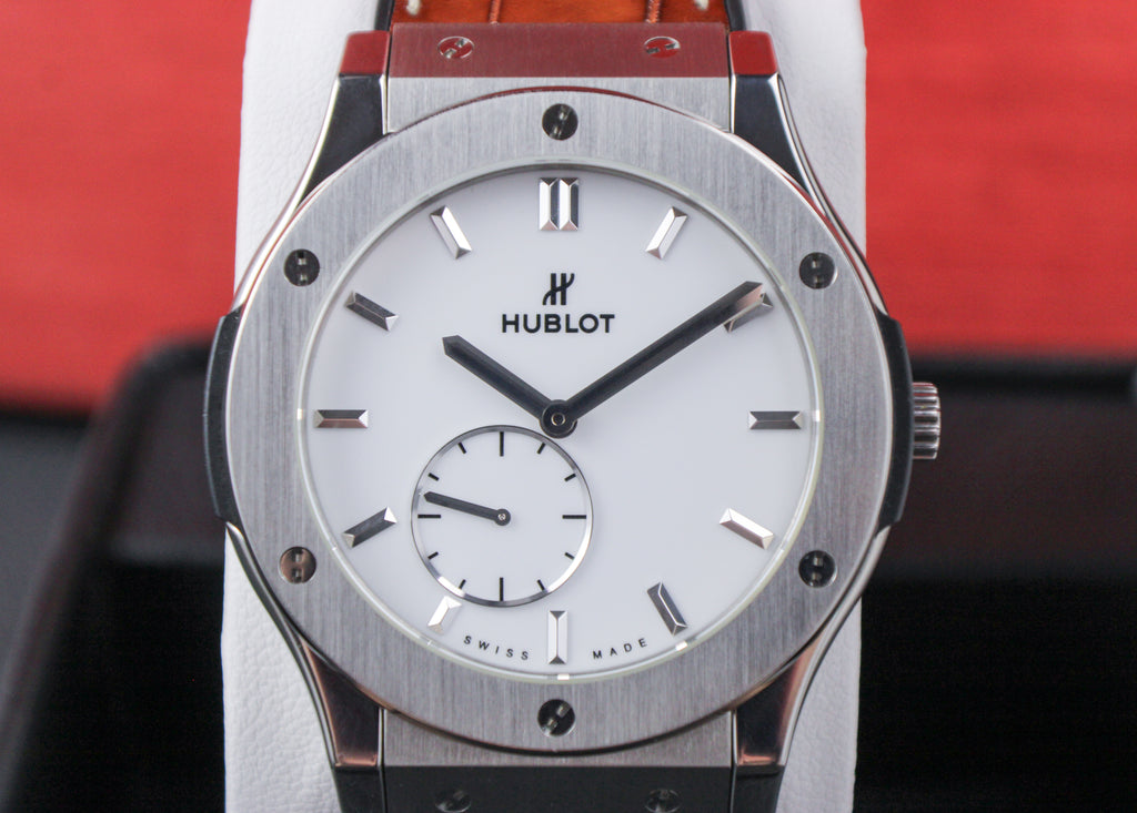 Hublot Classic Fusion Ultra Thin Titanium 515.NX.2210.LR 45mm White Dial