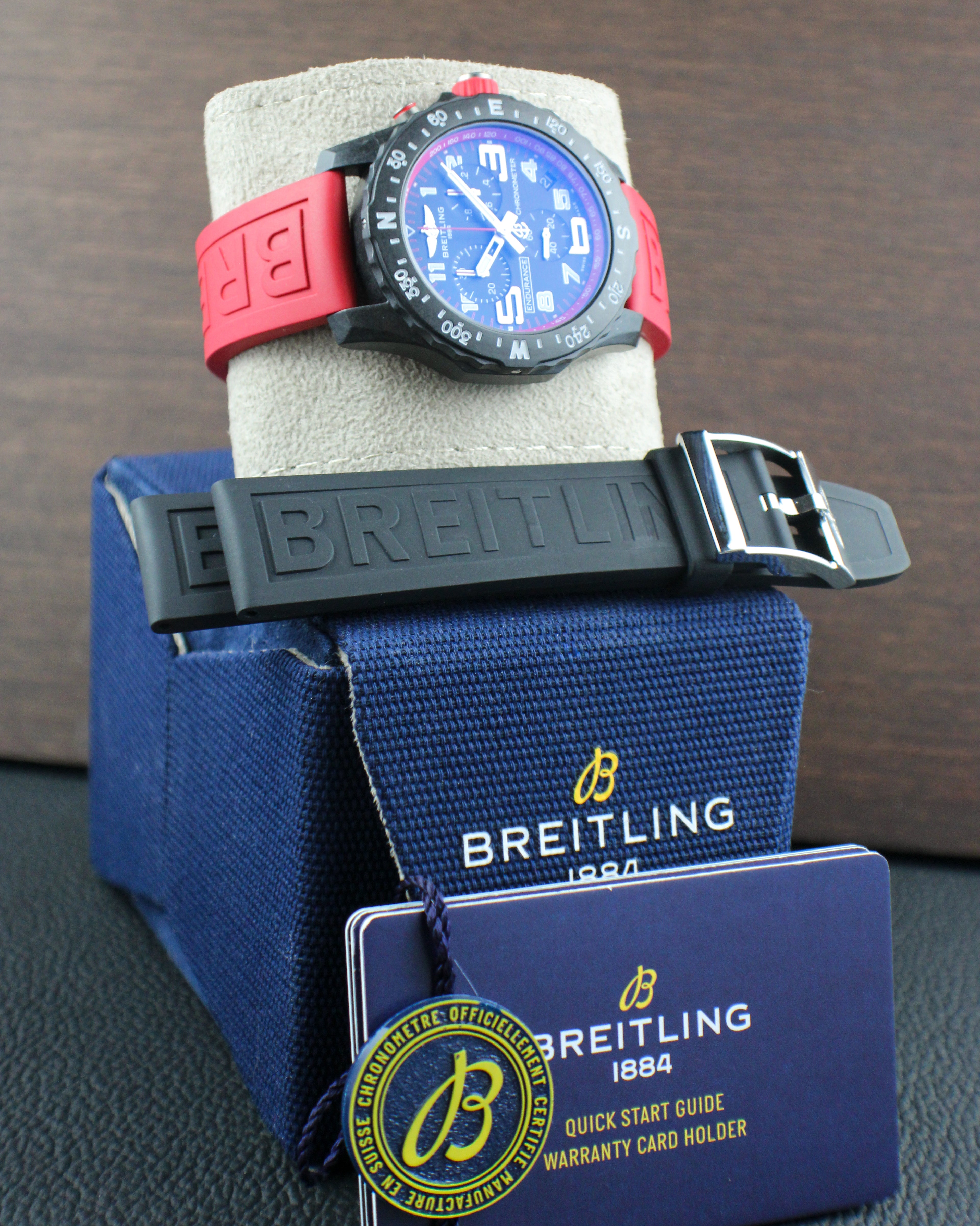 Breitling Endurance Pro X82310 44mm Red 2 OEM Straps.