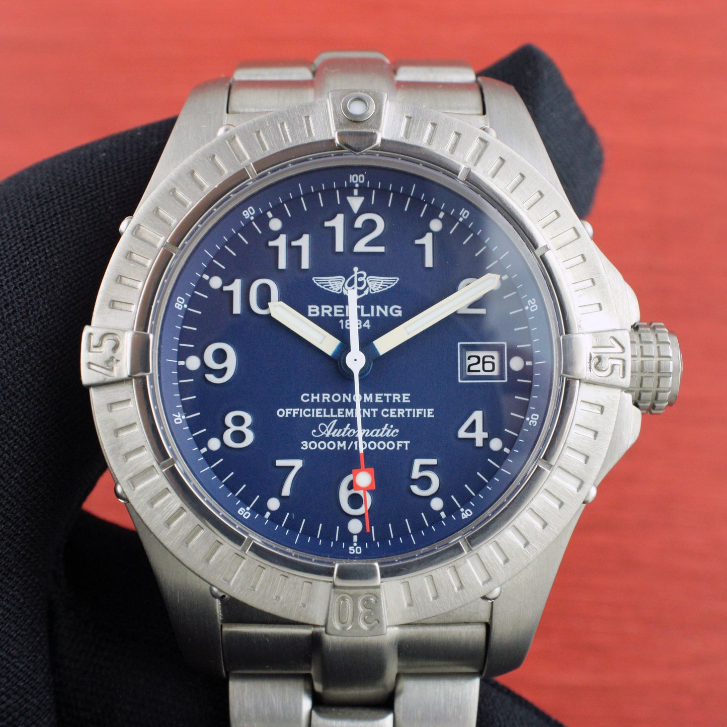 Breitling Avenger Seawolf E17370 Titanium Blue Dial Box & Papers 44mm