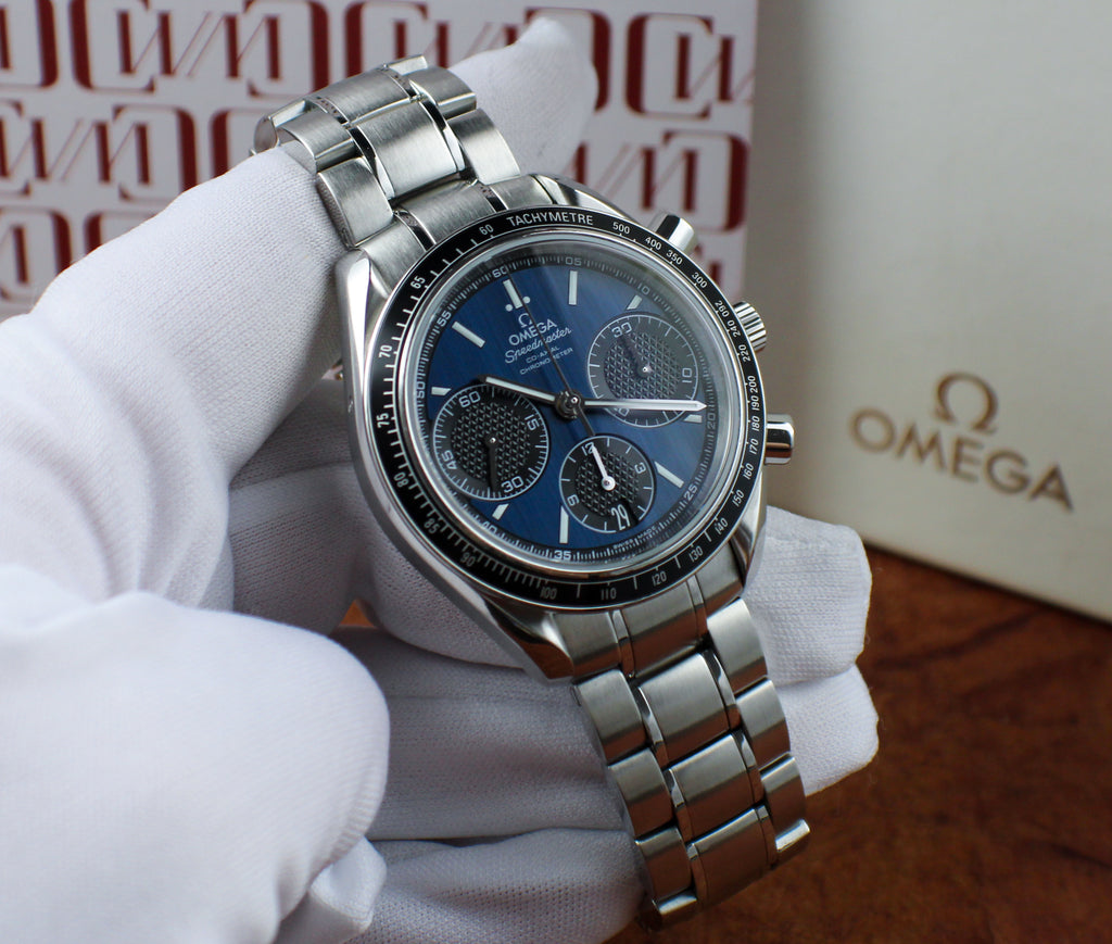 OMEGA Speedmaster Racing 326.30.40.50.03.001 Blue Dial Box & Papers Steel 40mm