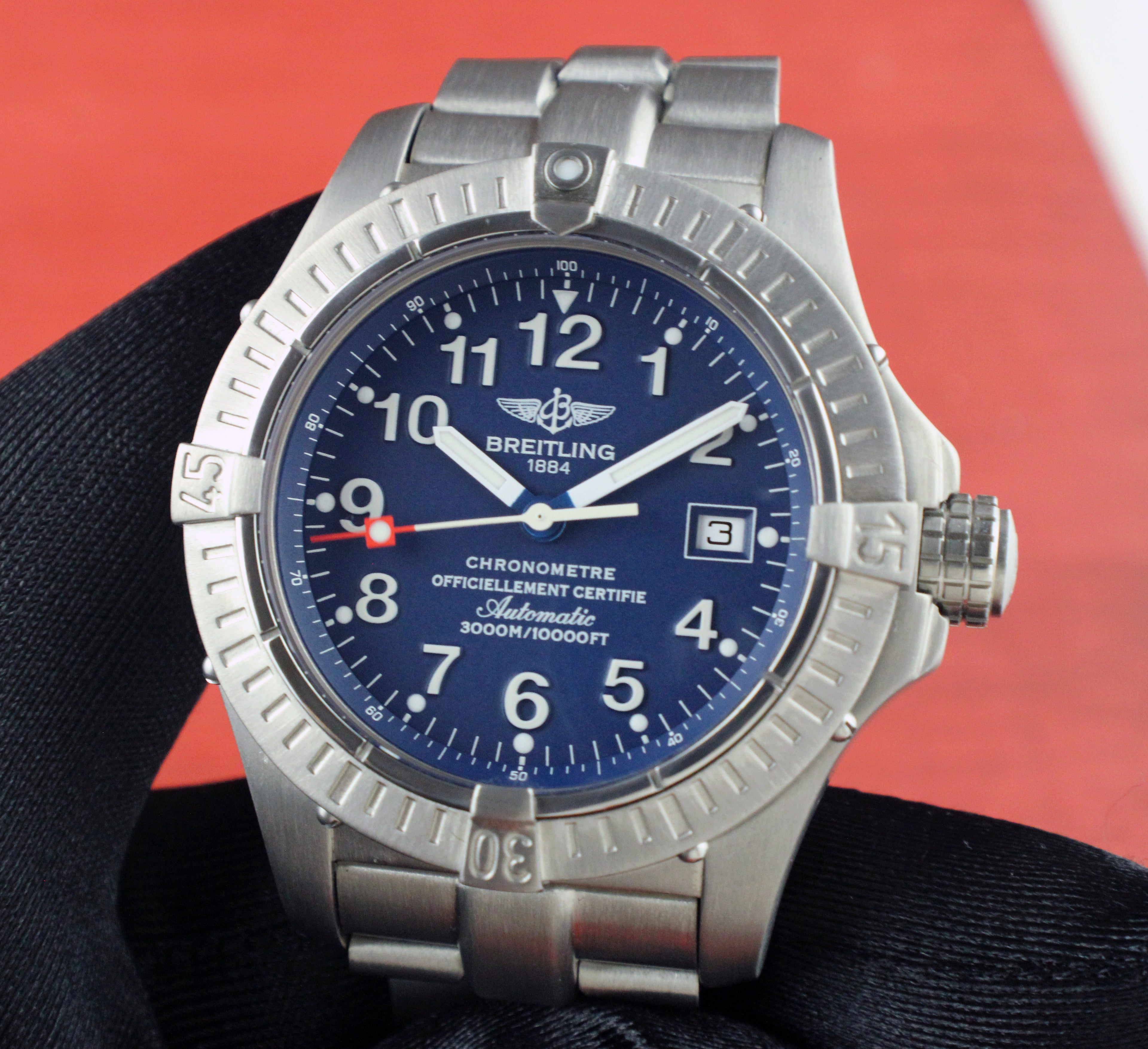Breitling Avenger Seawolf Blue Men's Watch - E17370 Titanium 44mm