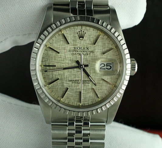 Rolex Datejust 16220 Oyster Stainless Steel Watch