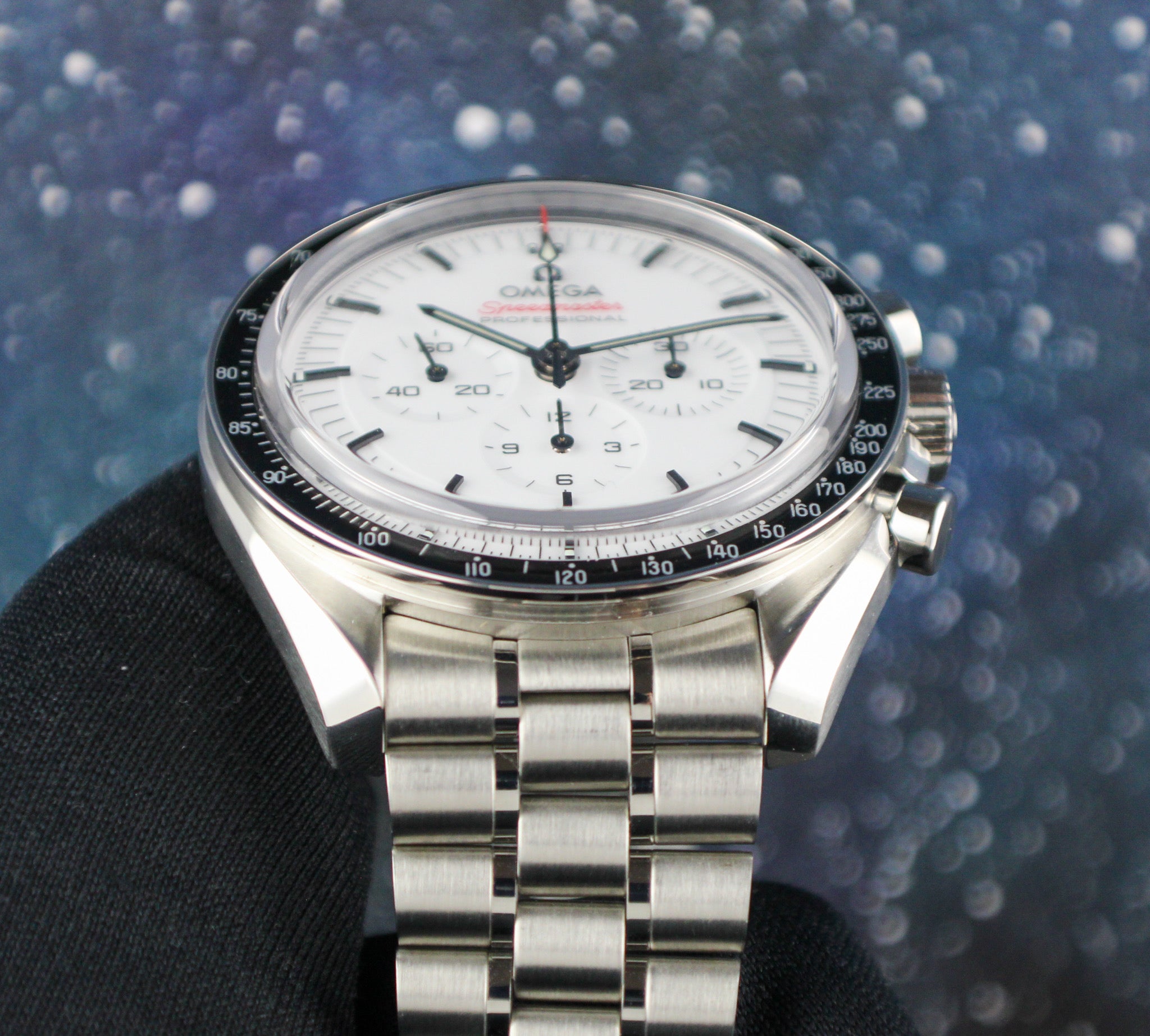 OMEGA Speedmaster Moonwatch Professional 310.30.42.50.04.001 White Dial OEM Rubber Strap & Deployant Clasp