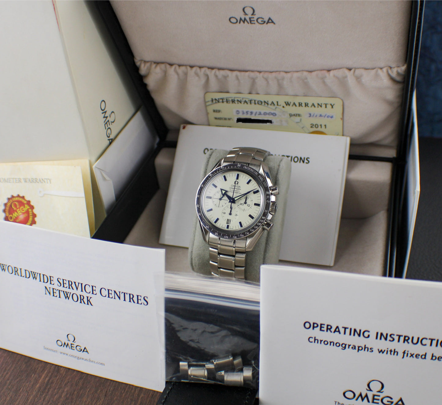 OMEGA Speedmaster Broad Arrow 3551.20.00 Box & Papers Chronograph Stainless Steel