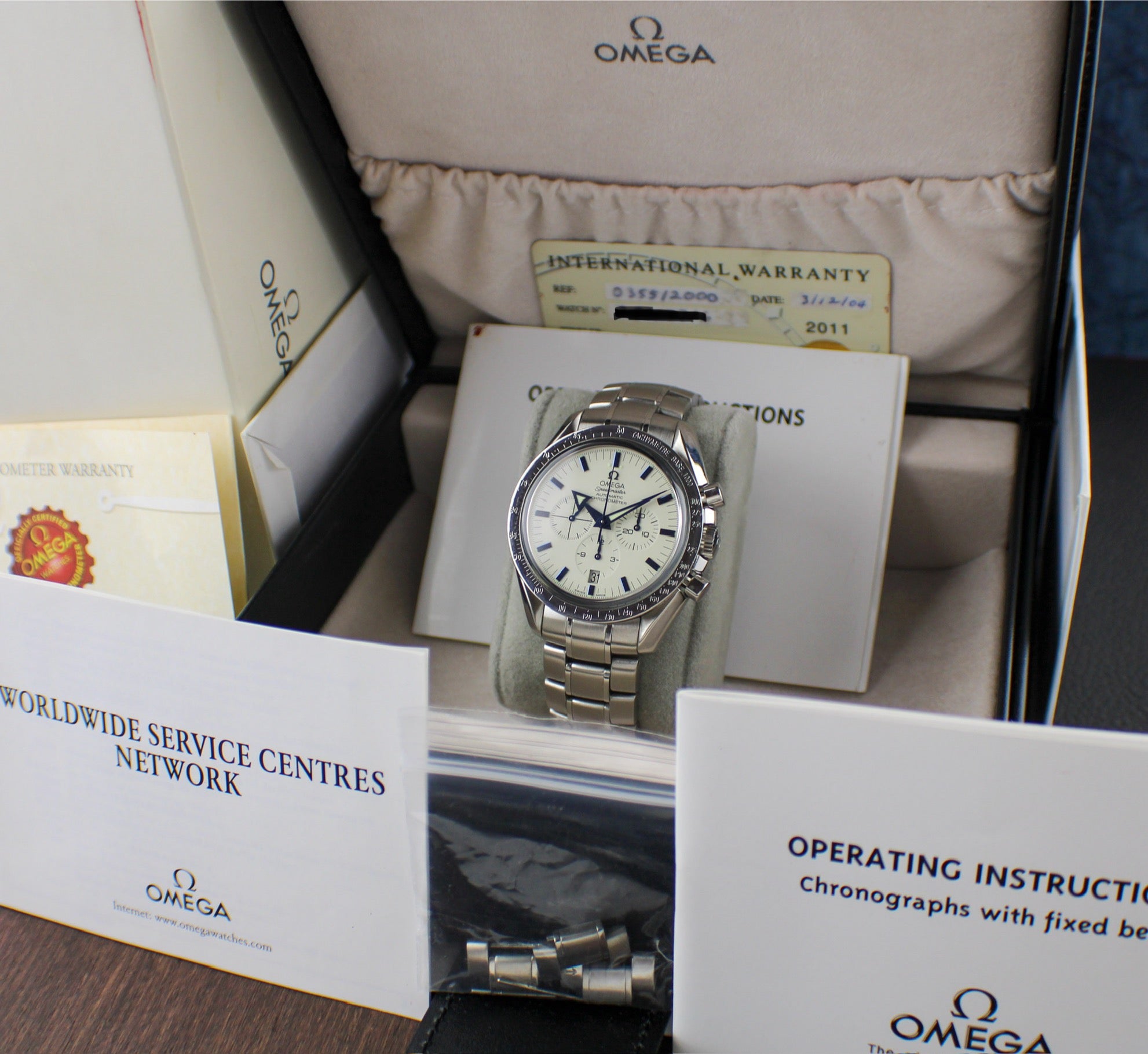 OMEGA Speedmaster Broad Arrow 3551.20.00 Box & Papers Chronograph Stainless Steel