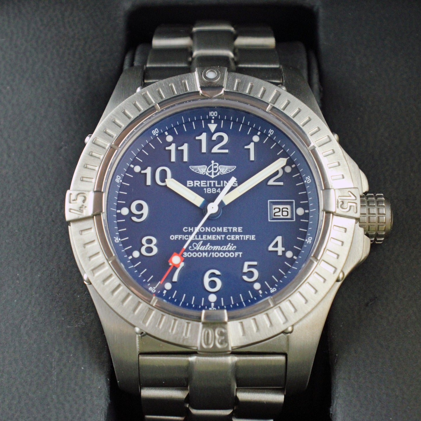 Breitling Avenger Seawolf E17370 Titanium Blue Dial Box & Papers 44mm