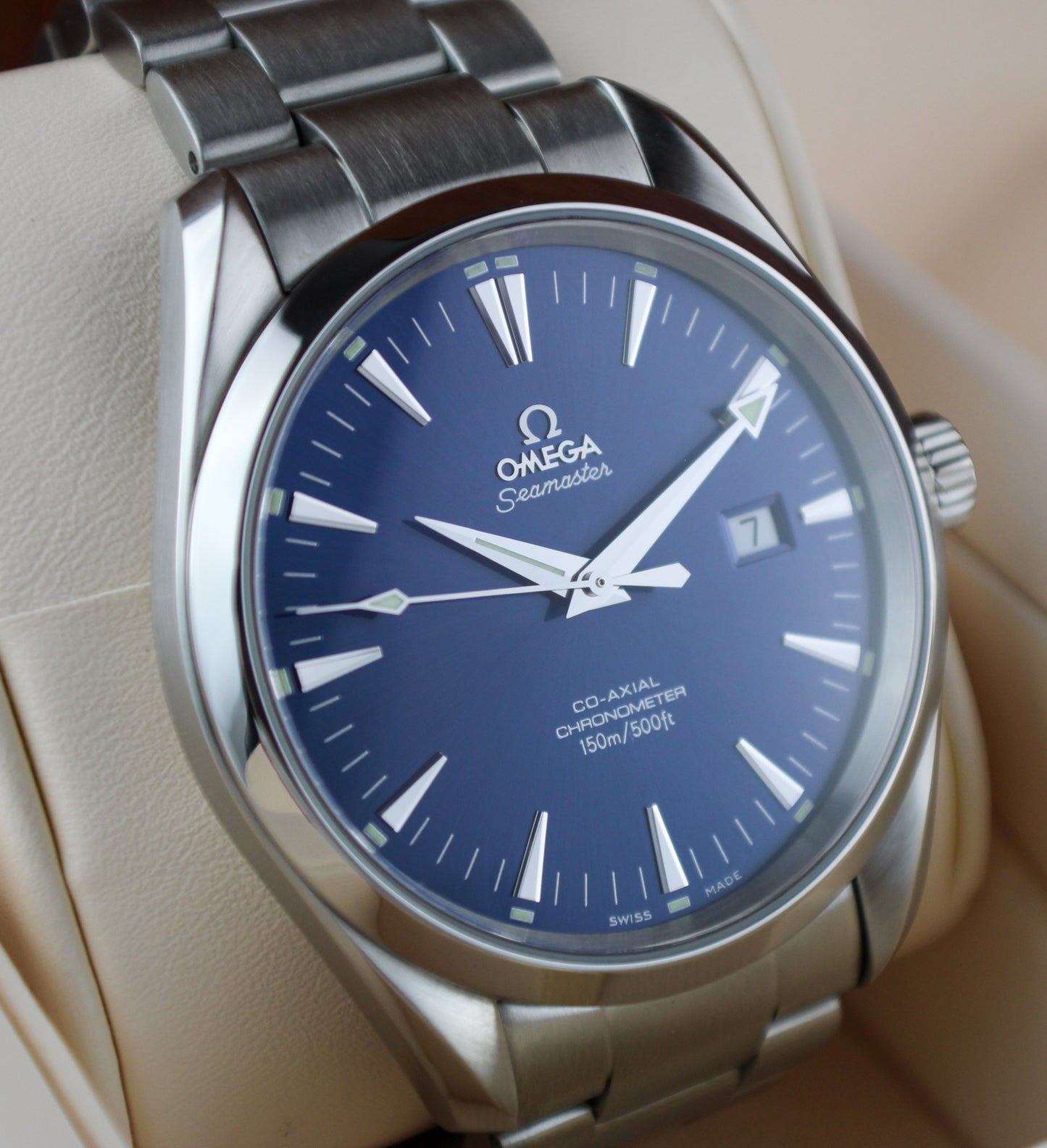 OMEGA Seamaster Aqua Terra 2502.80.00 Co-Axial Blue Dial Stainless Steel