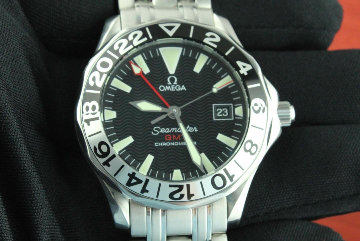 Omega Seamaster Mens 300M GMT “50th Anniversary” Automatic Chronometer Watch - Black Dial - 2534.50.00