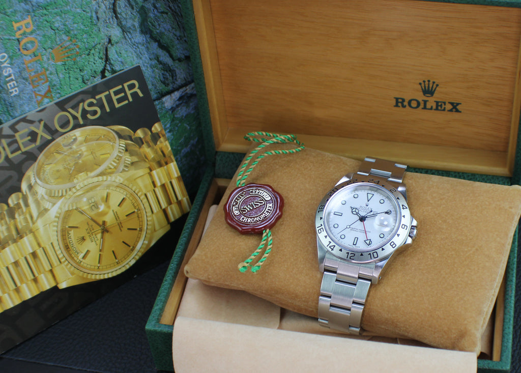 Rolex Explorer II Polar 16570 White Dial 40mm Stainless Steel Oyster Box