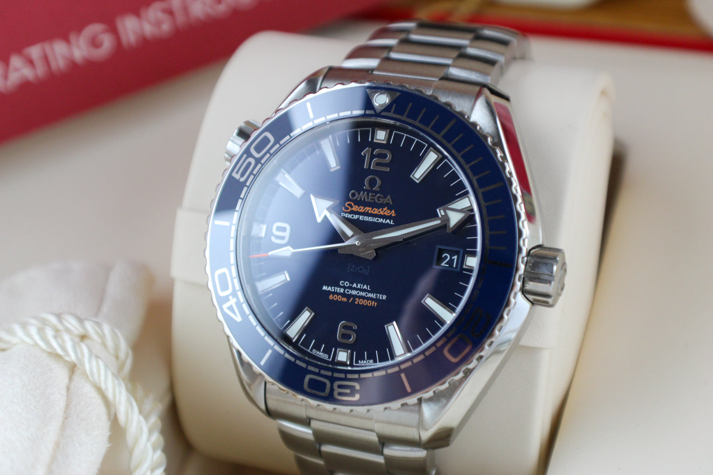 OMEGA Seamaster Planet Ocean 600M 215.30.44.21.03.001 Blue Box & Papers