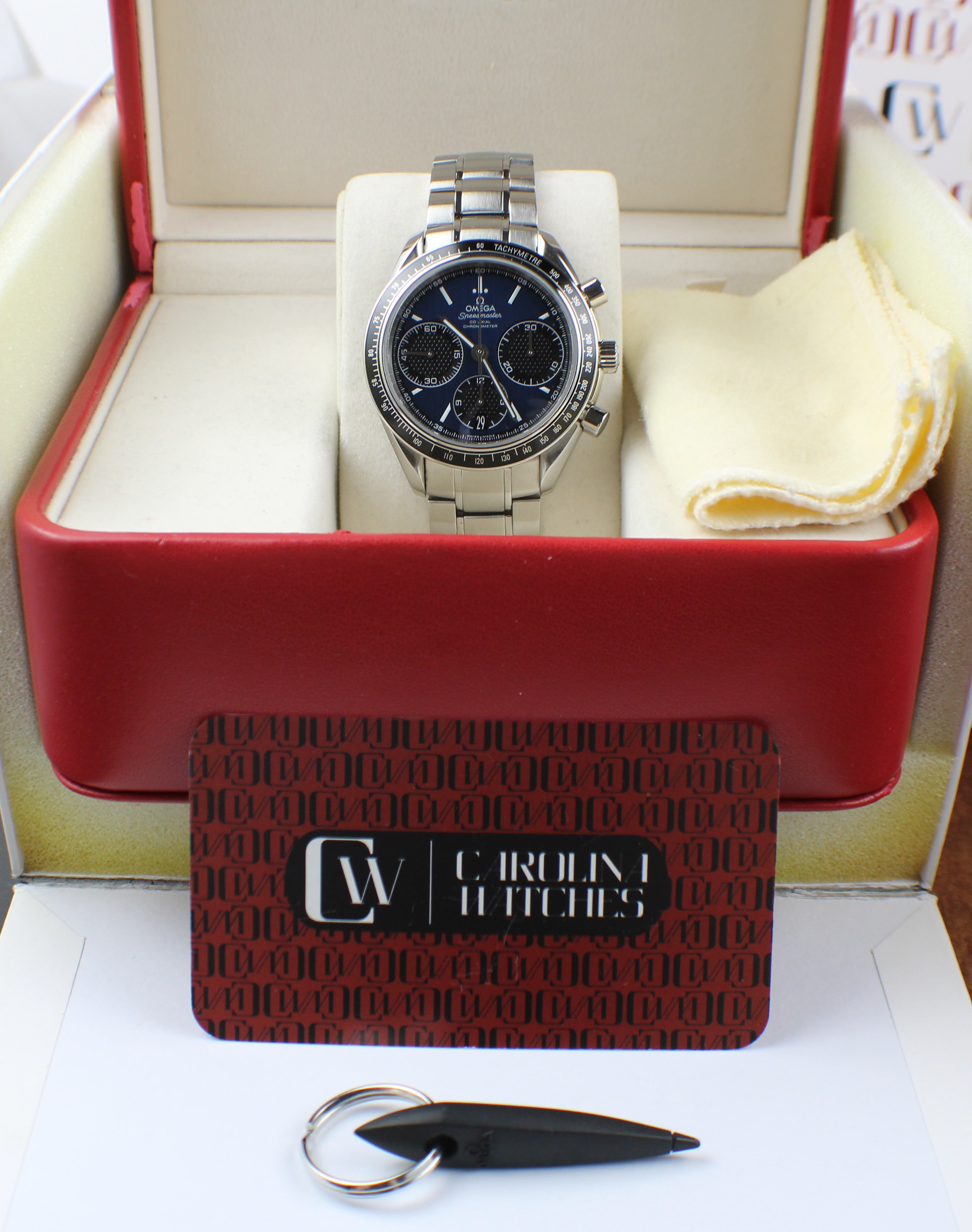 OMEGA Speedmaster Racing 326.30.40.50.03.001 Blue Dial Box & Papers Steel 40mm