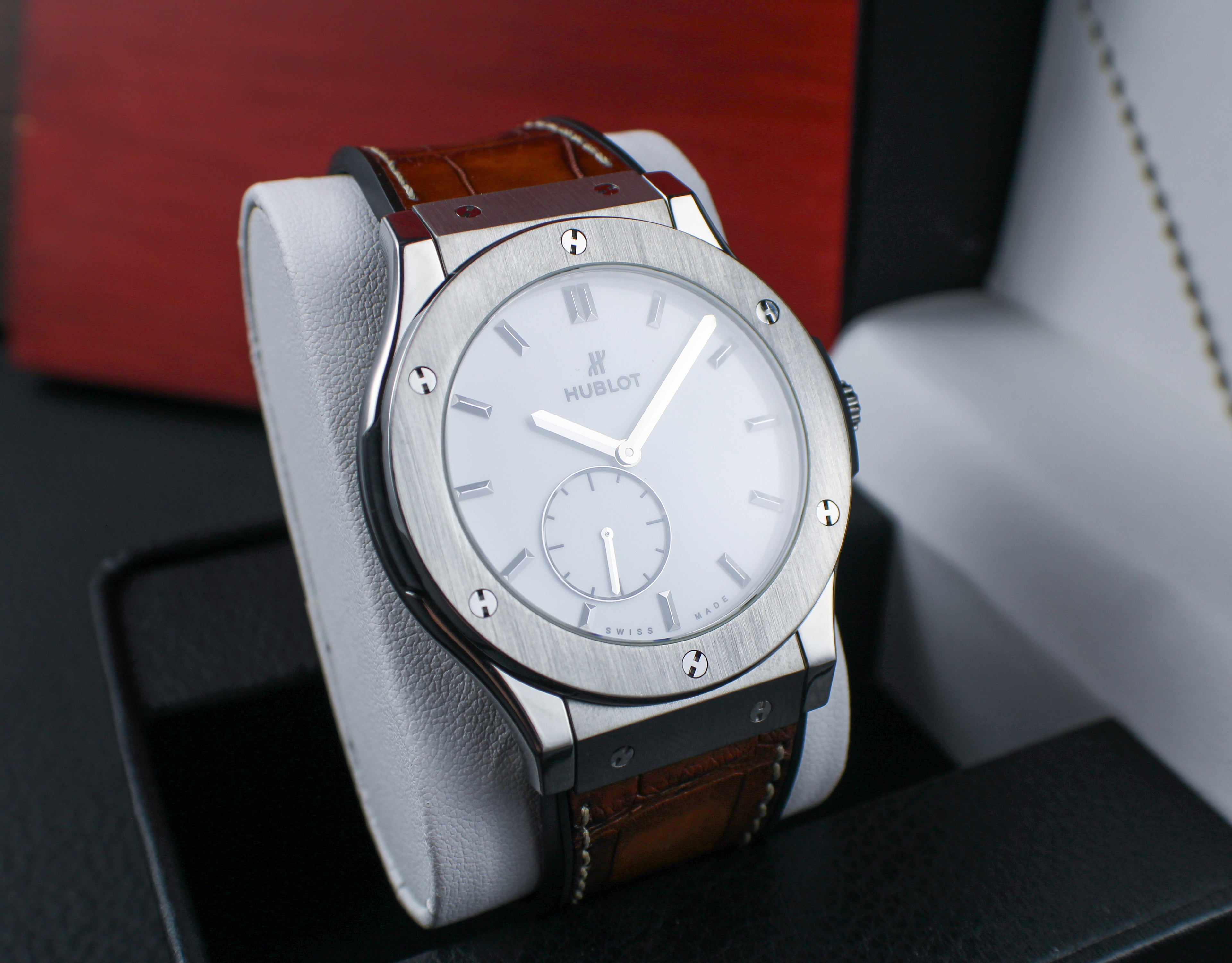 Hublot Classic Fusion Ultra Thin Titanium 515.NX.2210.LR 45mm White Dial