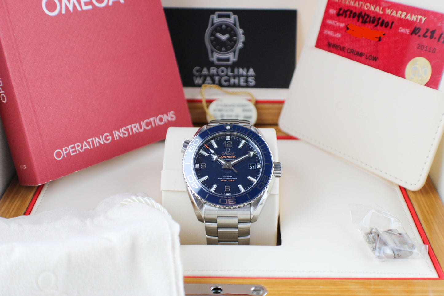 OMEGA Seamaster Planet Ocean 600M 215.30.44.21.03.001 Blue Box & Papers