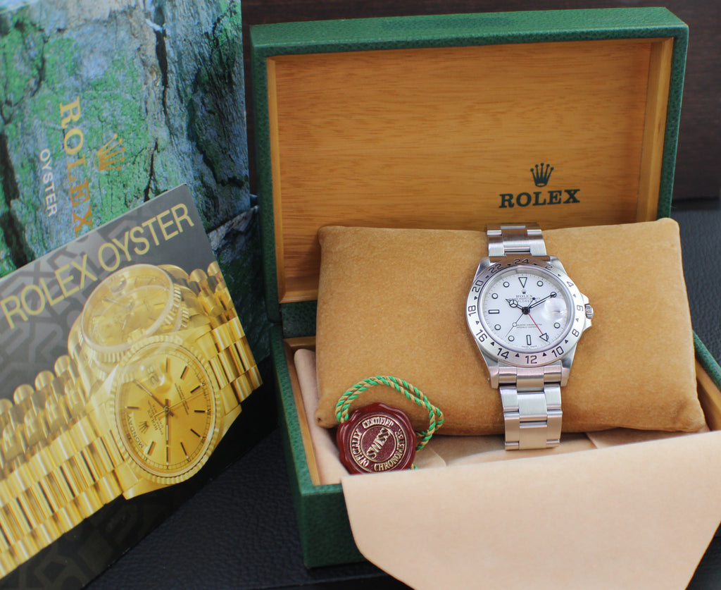 Rolex Explorer II Polar 16570 White Dial 40mm Stainless Steel Oyster Box