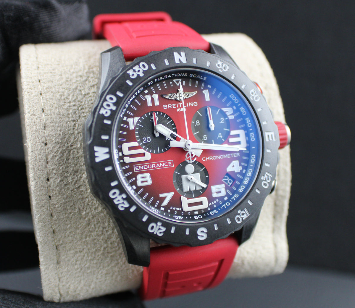 Breitling Endurance Pro Ironman 44mm X823109A1K1S1 Box & Papers Red Chronograph