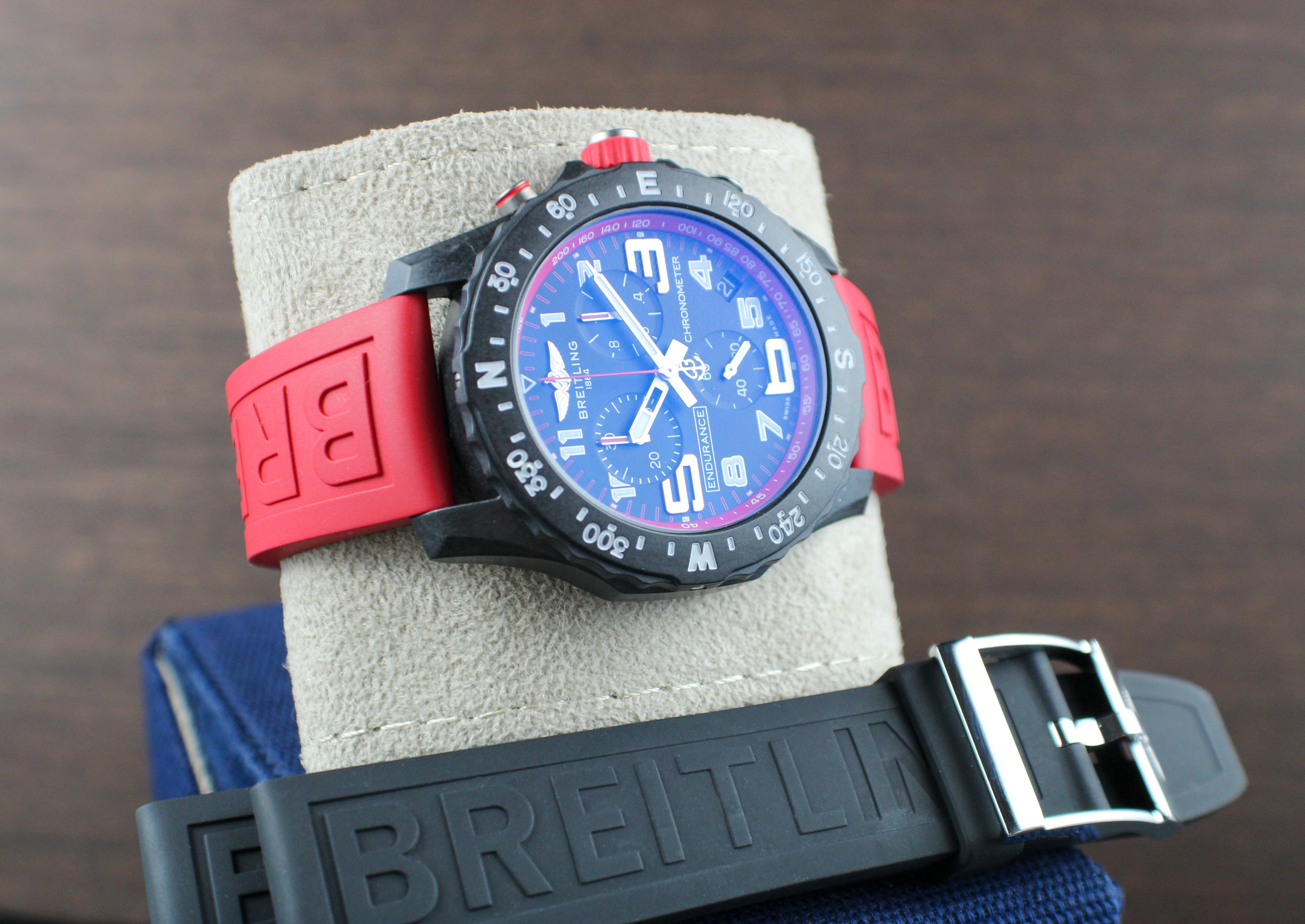 Breitling Endurance Pro X82310 44mm Red 2 OEM Straps.