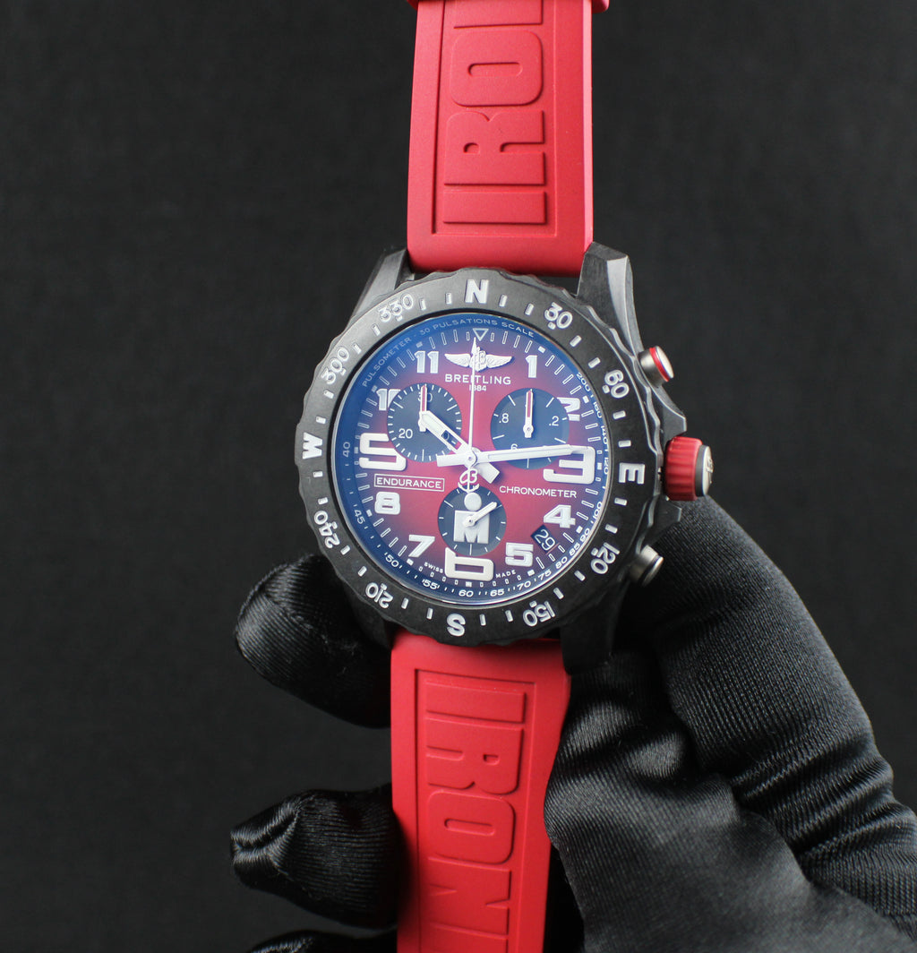 Breitling Endurance Pro Ironman 44mm X823109A1K1S1 Box & Papers Red Chronograph