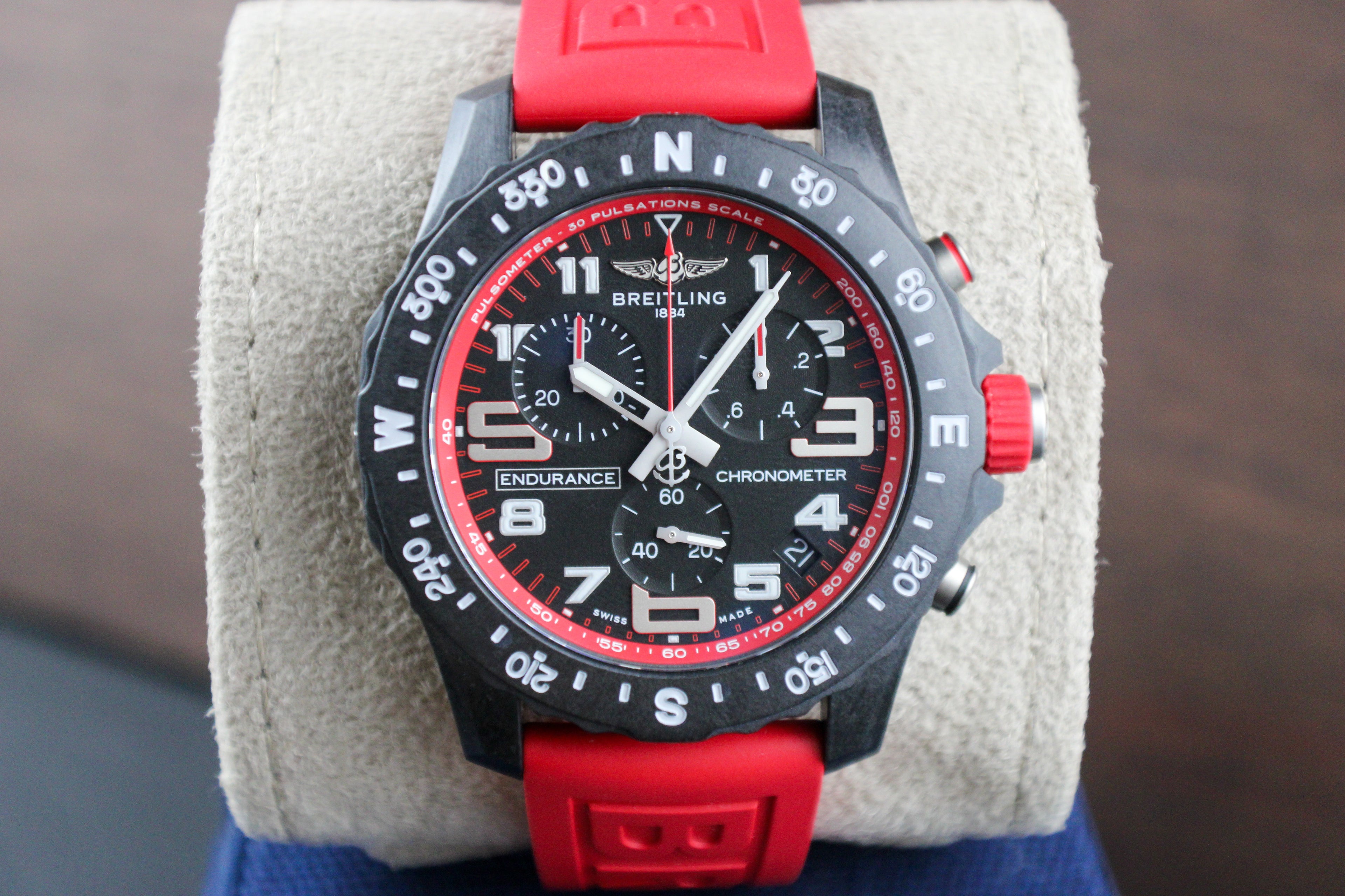 Breitling Endurance Pro X82310 44mm Red 2 OEM Straps.