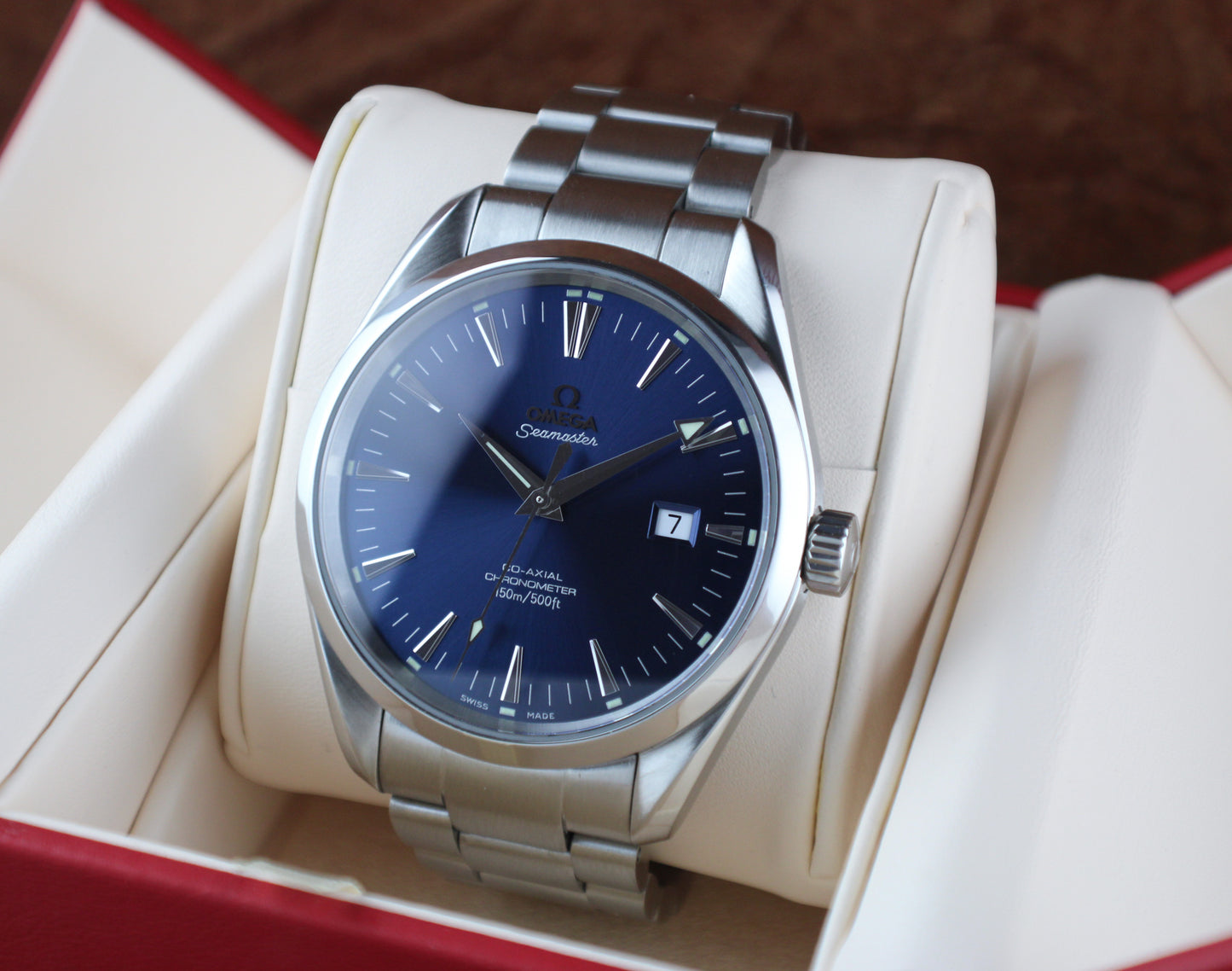 OMEGA Seamaster Aqua Terra 2502.80.00 Co-Axial Blue Dial Stainless Steel