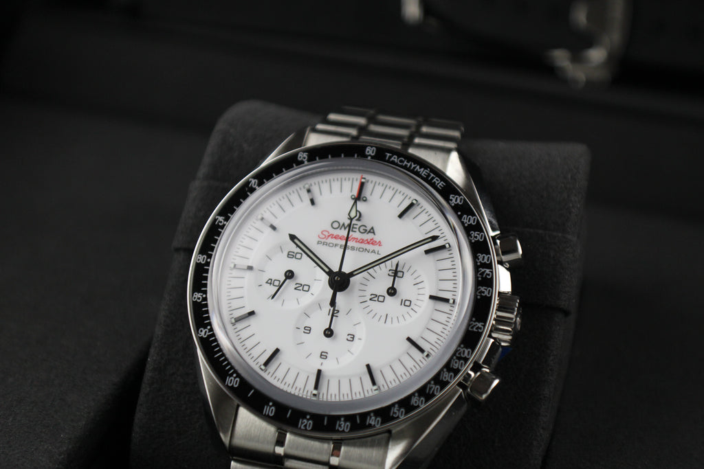 OMEGA Speedmaster Moonwatch Professional 310.30.42.50.04.001 White Dial OEM Rubber Strap & Deployant Clasp