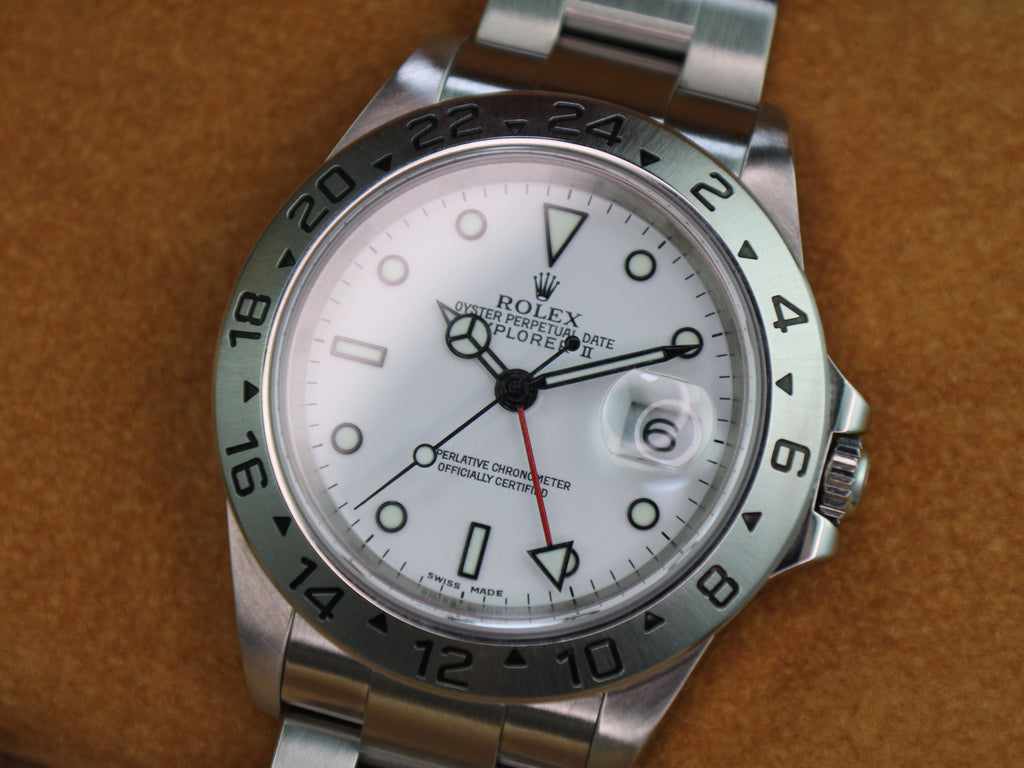 Rolex Explorer II Polar 16570 White Dial 40mm Stainless Steel Oyster Box