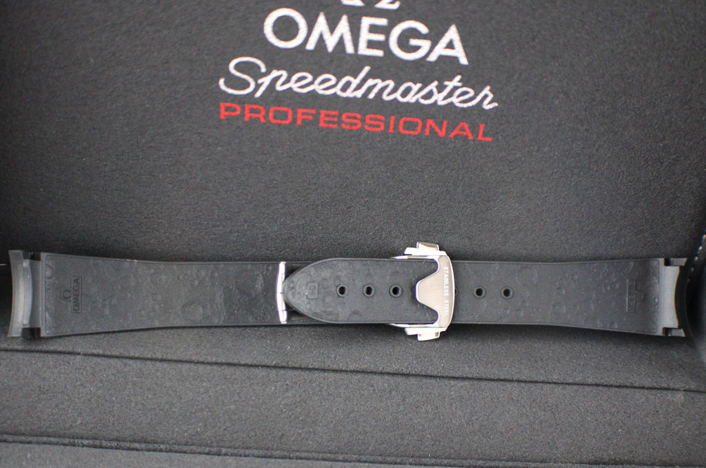 OMEGA Speedmaster Moonwatch Professional 310.30.42.50.04.001 White Dial OEM Rubber Strap & Deployant Clasp