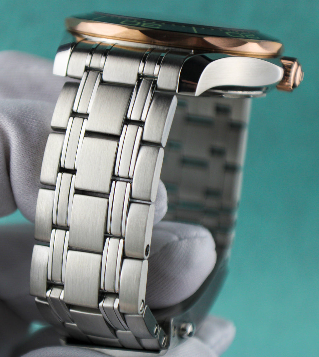 OMEGA Seamaster Diver 300M 210.22.42.20.01.002 18K Sedna Gold Bezel Steel Band