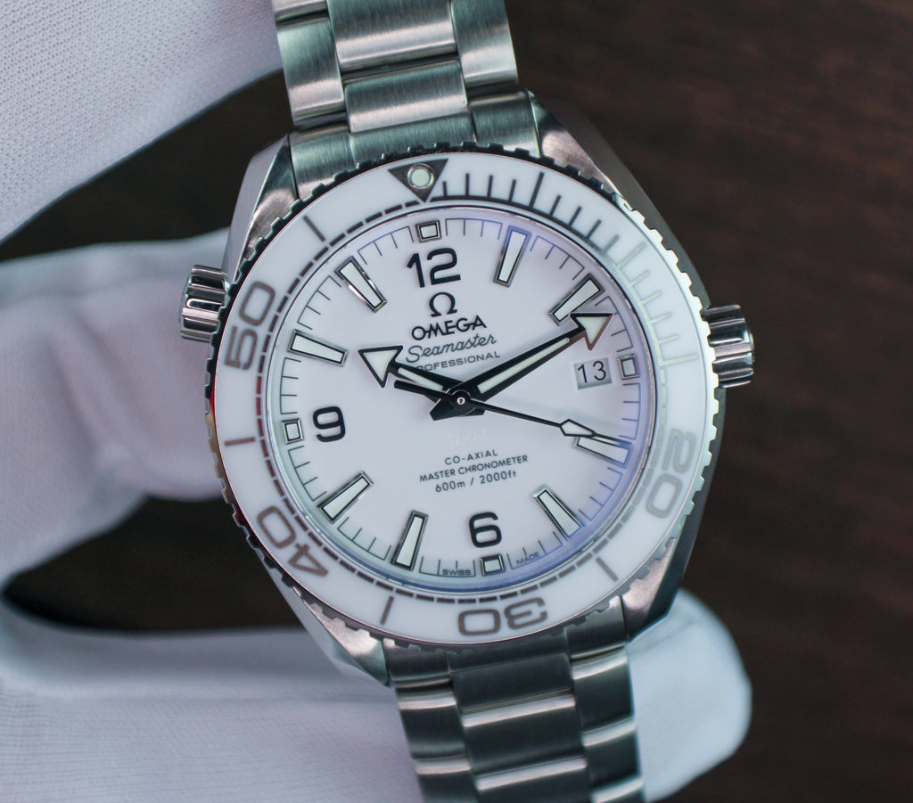 OMEGA Seamaster Planet Ocean 600M 215.30.40.20.04.001 White Dial Ceramic