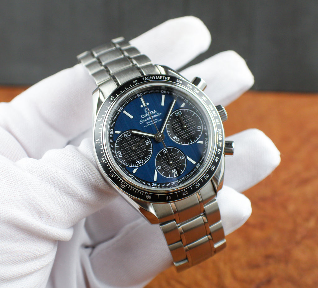 OMEGA Speedmaster Racing 326.30.40.50.03.001 Blue Dial Box & Papers Steel 40mm