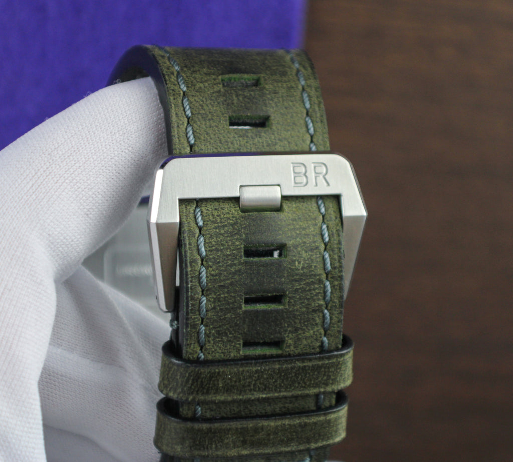 Bell & Ross BR03-92 Grey Lum Automatic Steel Box & Papers 3 Extra Straps