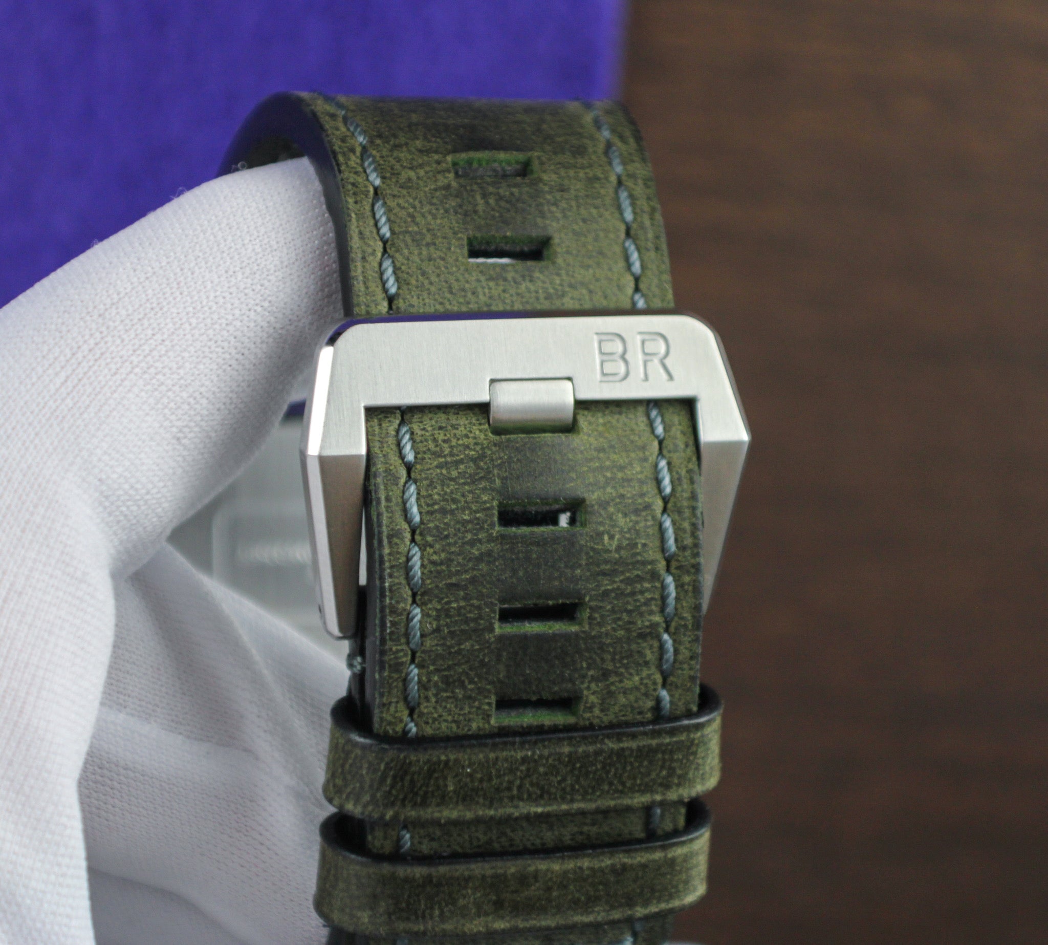 Bell & Ross BR03-92 Grey Lum Automatic Steel Box & Papers 3 Extra Straps