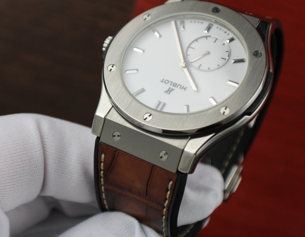 Hublot Classic Fusion Ultra Thin Titanium 515.NX.2210.LR 45mm White Dial