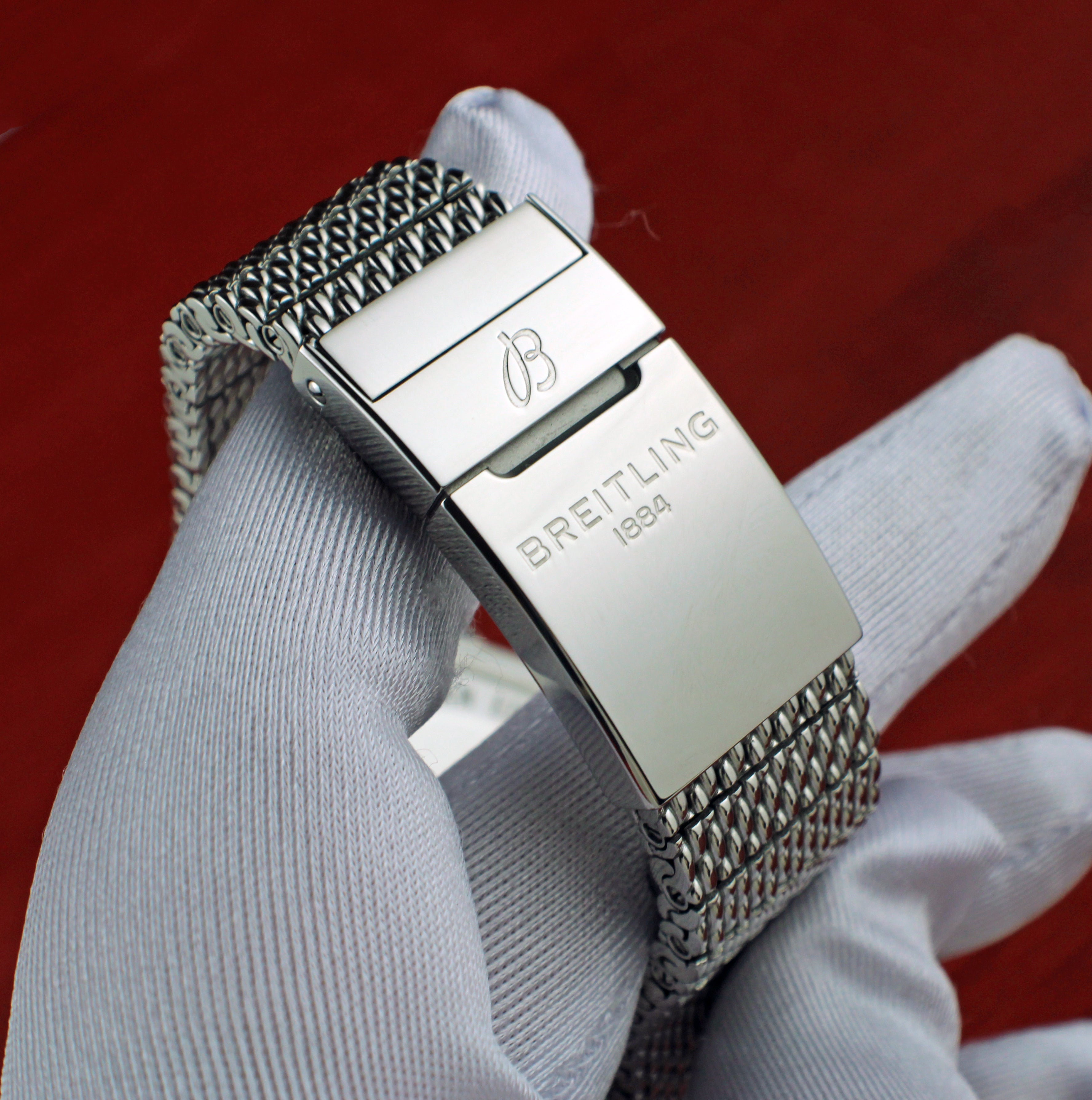 Breitling SuperOcean Heritage 44mm AB2030 Stainless Black Watch Box & Papers