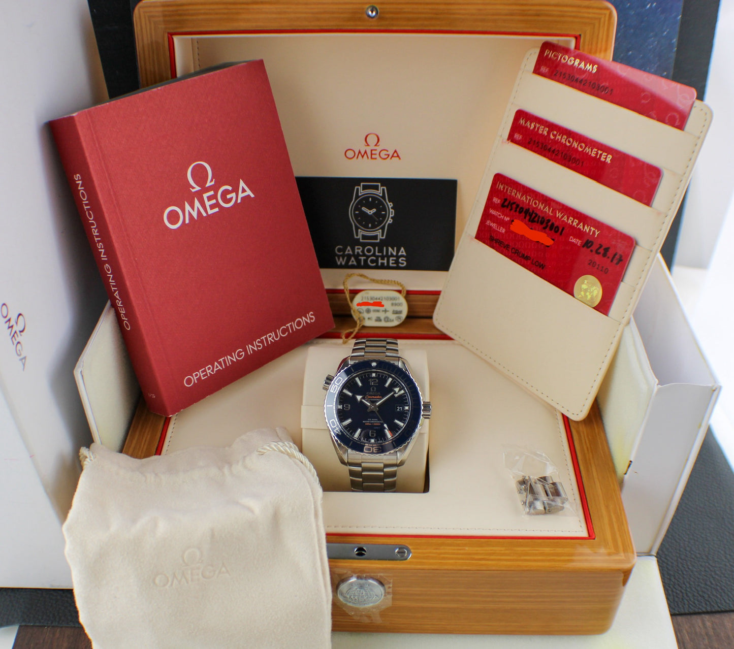 OMEGA Seamaster Planet Ocean 600M 215.30.44.21.03.001 Blue Box & Papers