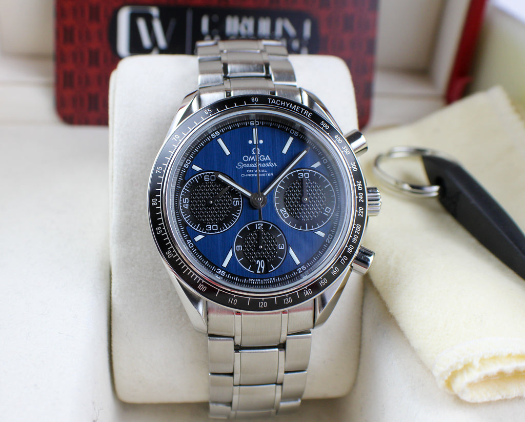 OMEGA Speedmaster Racing 326.30.40.50.03.001 Blue Dial Box & Papers Steel 40mm