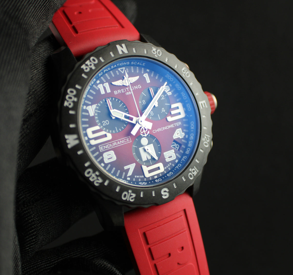 Breitling Endurance Pro Ironman 44mm X823109A1K1S1 Box & Papers Red Chronograph