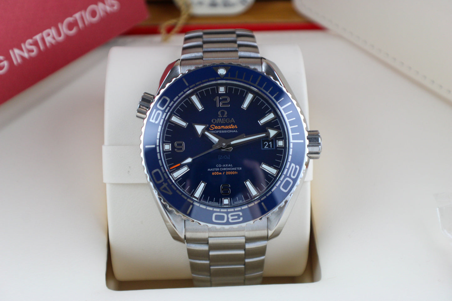 OMEGA Seamaster Planet Ocean 600M 215.30.44.21.03.001 Blue Box & Papers