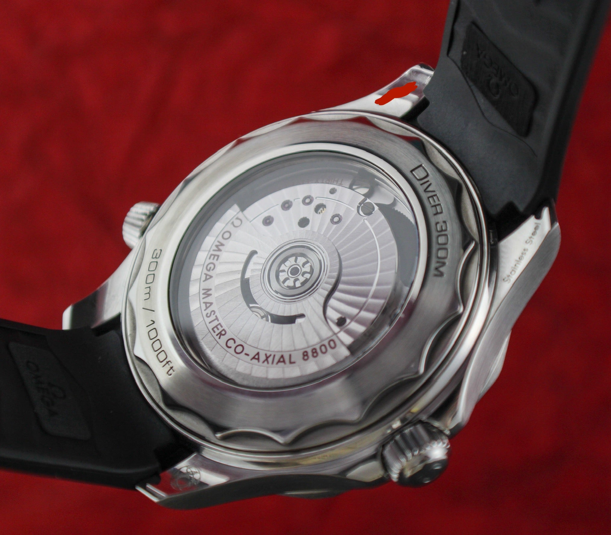 OMEGA Seamaster Diver 300M 210.32.42.20.04.001 White Rubber Deployant Clasp