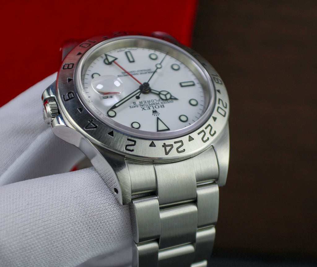 Rolex Explorer II Polar 16570 White Dial 40mm Stainless Steel Oyster Box