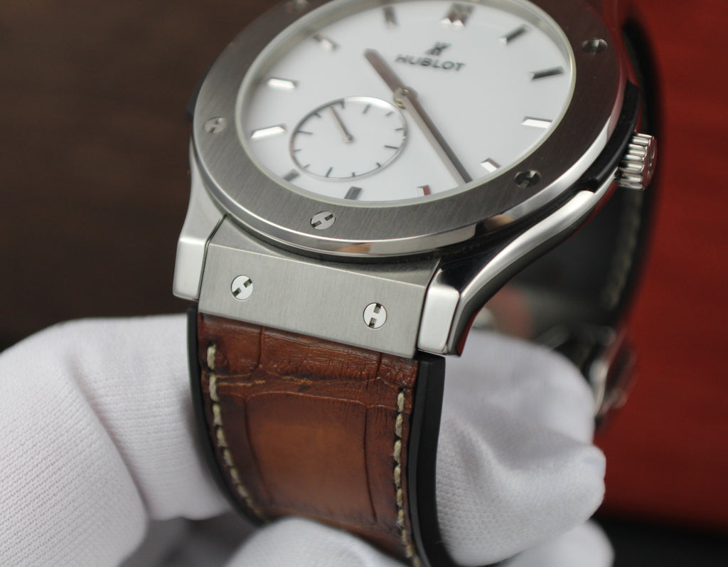 Hublot Classic Fusion Ultra Thin Titanium 515.NX.2210.LR 45mm White Dial