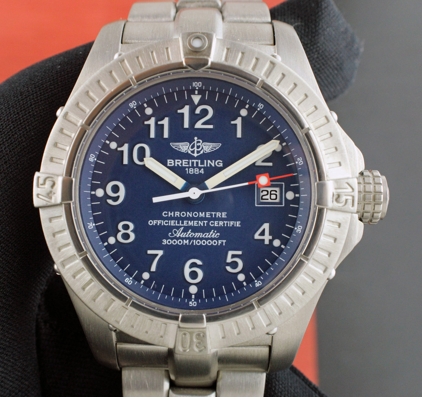 Breitling Avenger Seawolf E17370 Titanium Blue Dial Box & Papers 44mm