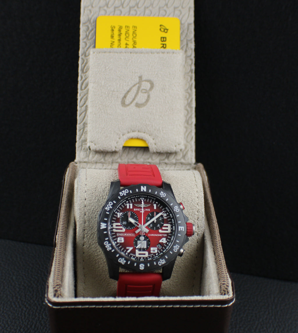 Breitling Endurance Pro Ironman 44mm X823109A1K1S1 Box & Papers Red Chronograph