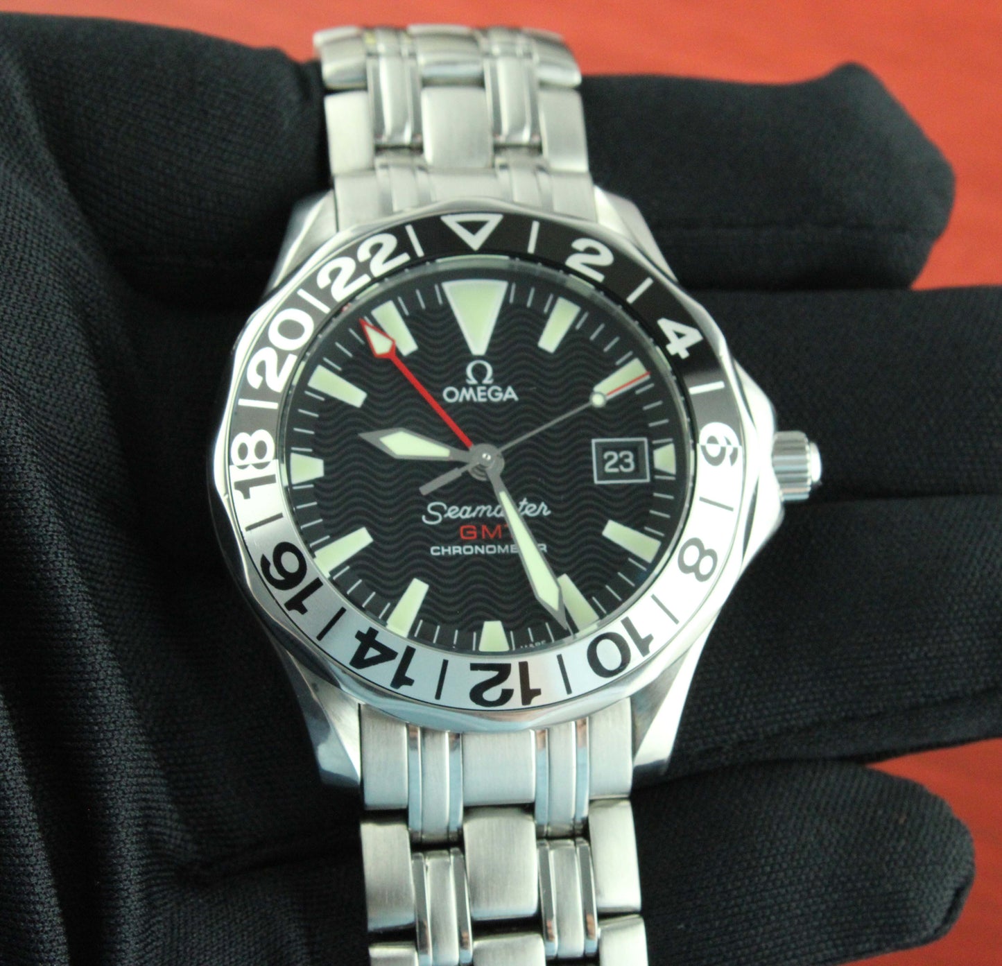 Omega Seamaster Mens 300M GMT “50th Anniversary” Automatic Chronometer Watch - Black Dial - 2534.50.00