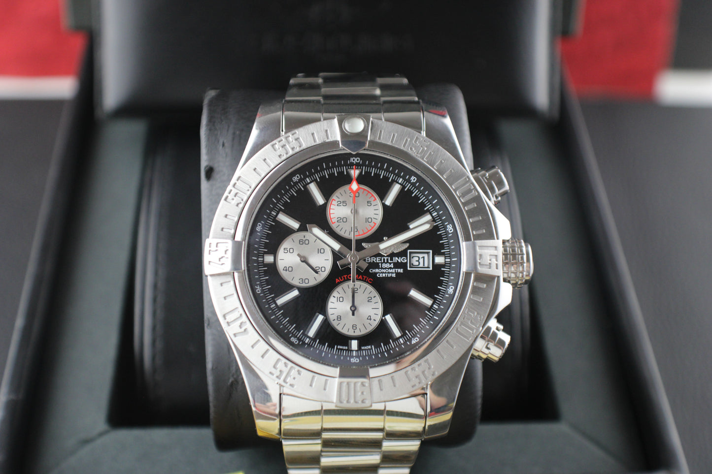 Breitling Super Avenger II A13371 Stainless Steel 48mm Box & Papers