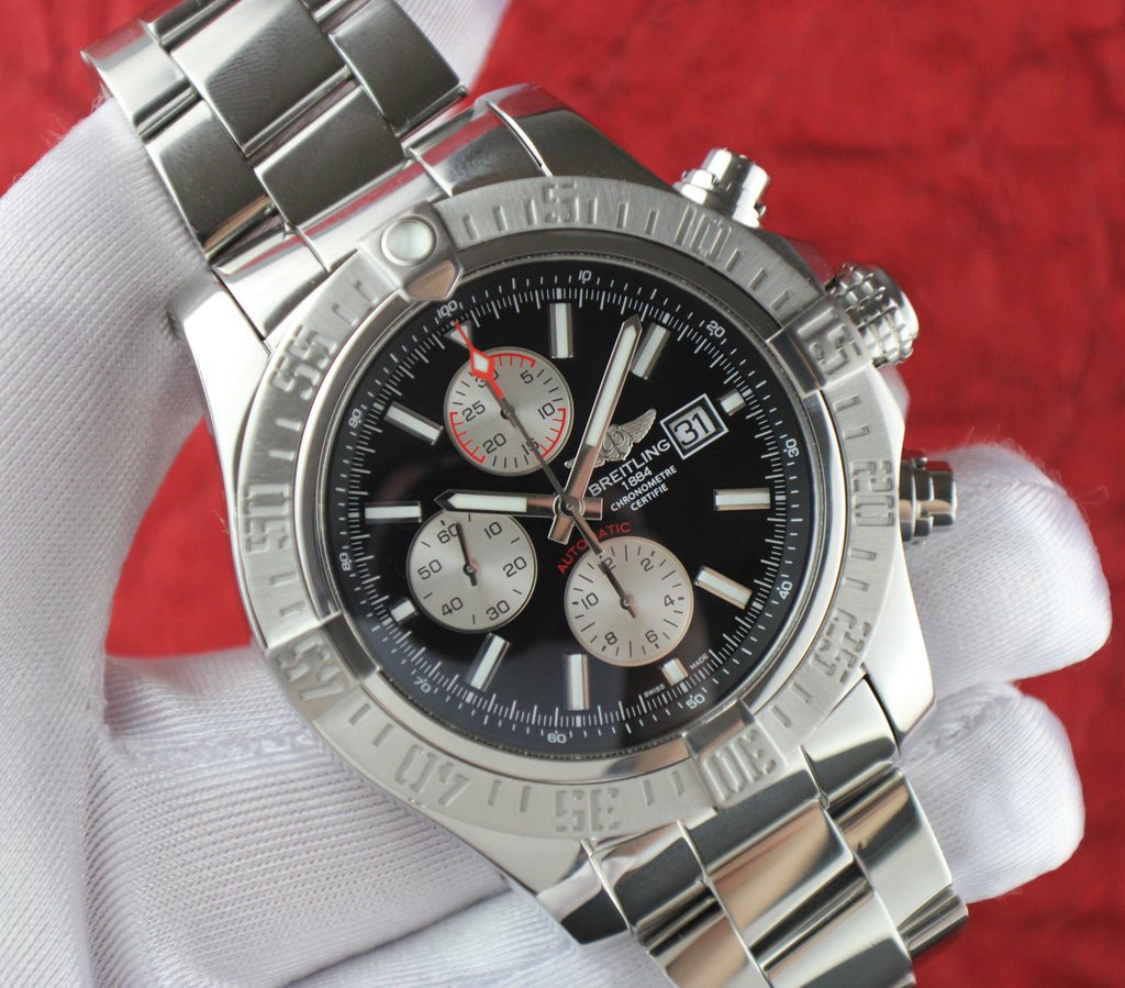 Breitling Super Avenger II A13371 Stainless Steel 48mm Box & Papers
